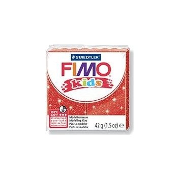 Fimo Staedtler kids červená se třpytkami 42 g