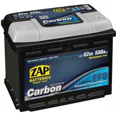 ZAP Carbon EFB 12V 62Ah 550A 56205 – Hledejceny.cz