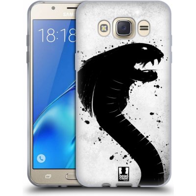 Pouzdro HEAD CASE Samsung Galaxy J7 2016 (J710, J710F) vzor Kresba tuš zvíře had kobra