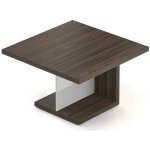 Rauman Jednací stůl Lineart 120 x 120 cm, jilm tmavý / bílá – Sleviste.cz