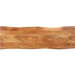 Vidaxl Lavice s živou hranou 110 cm masivní akáciové dřevo a ocel – Zboží Dáma