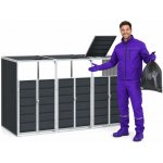 vidaXL Box na 3 popelnice 216 x 81 x 115 cm ocel antracitový – Sleviste.cz