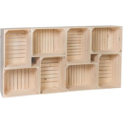 ČistéDřevo Dřevěné bedýnky knihovna I 140x70x24 cm – Zbozi.Blesk.cz