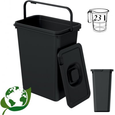 Prosperplast SYSTEMA BASIC recyklovaný černý 23 l – Zboží Dáma