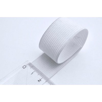 Pruženka tkaná 2,5 cm Barva: Bílá – Zboží Mobilmania