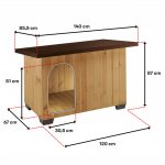 Ferplast Baita 120 dřevěná bouda pro psy 140 x 85,5 x 87 cm – Sleviste.cz