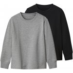 Lupilu chlapecké termo triko s dlouhými rukávy 2 kusy černá/šedá – Zboží Dáma