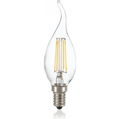 Ideal Lux 188911 LED žárovka Filament BA35 1x4W E14 520lm 3000K stmívatelná, čirá – Zboží Živě