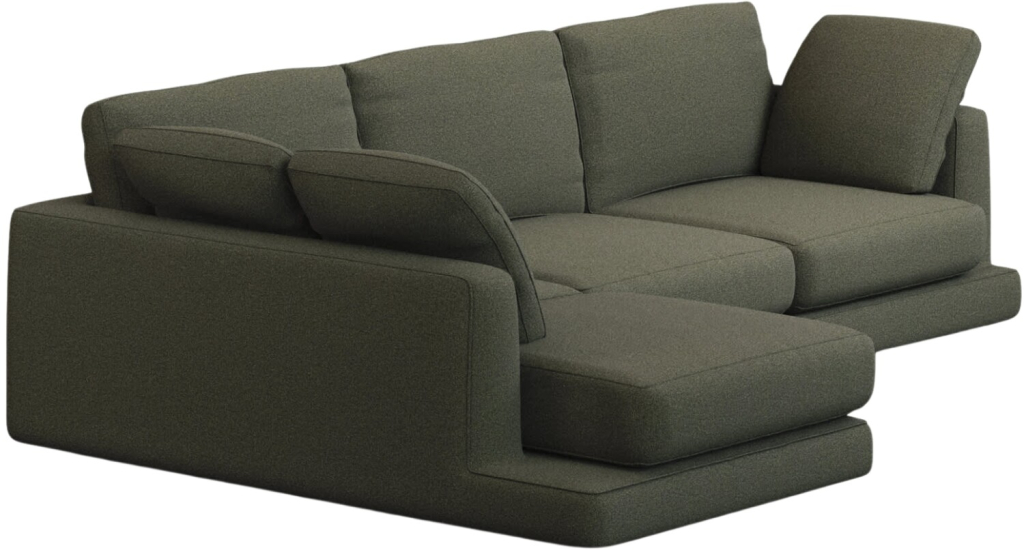 Kave Home Zelená rohová pohovka Gala 300 cm levá