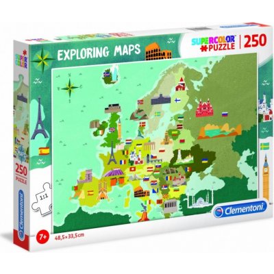 Clementoni mapa evropy 29062 250 dílků