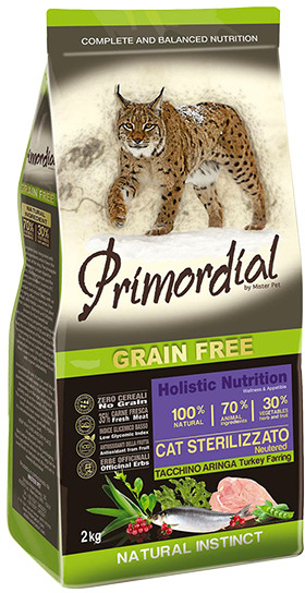 PRIMORDIAL Cat Neutered Turkey & Herring 6 kg