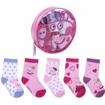 Cerdá Peppa Pig 5PACK dětské ponožky vícebarevné