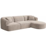 Cosmopolitan Design Béžová manšestrová rohová pohovka Campi 256 cm, pravá – Sleviste.cz