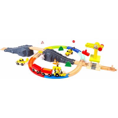 Aga4Kids Dřevěná vláčkodráha DS5645 33 dílů – Zboží Dáma