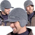 Zimní čepice s kšiltem a náušníky Šedá – Hledejceny.cz