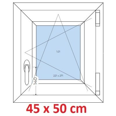 Soft Plastové okno 45x50 cm otevíravé a sklopné – Zboží Mobilmania