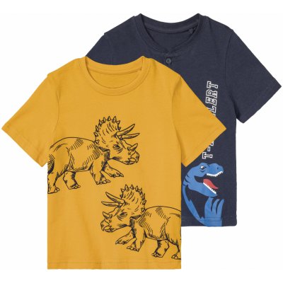 lupilu Chlapecké triko, 2 kusy (tmavě modrá / žlutá) – Zboží Mobilmania