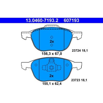 Sada brzdových destiček ATE 13.0460-7193 (AT 607193) -... | Zboží Auto