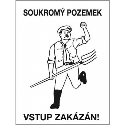 Výstražná cedulka Soukromý pozemek – Zbozi.Blesk.cz