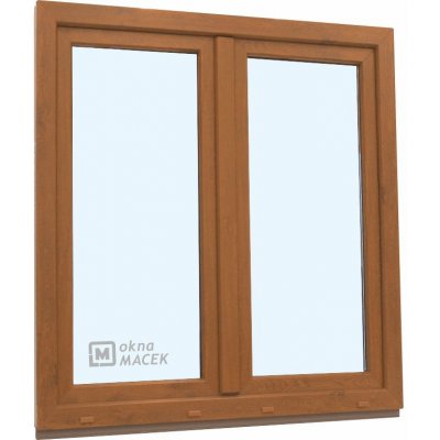 KNIPPING Plastové okno - 70 AD, 1200x1500 mm, O+OS klapačka, zlatý dub Barva, imitace: zlatý dub/bílá (jednostranně) – Zbozi.Blesk.cz