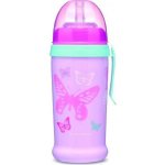 Canpol babies sportovní nevylévací hrneček se slámkou motýlek tyrkysová 350 ml – Sleviste.cz