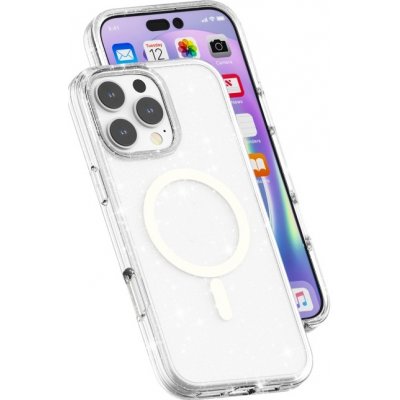 VSECHNONAMOBIL 86062 GLITTER MAGSAFE Ochranný kryt pro Apple iPhone 16 Pro bílý – Zboží Živě