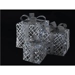 LAALU Vánoční dekorace LED dárky stříbrné 3 ks – Hledejceny.cz