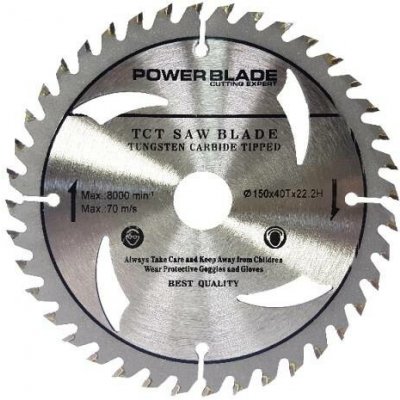 Kotouč pilový s SK plátky (vidiový), 150x40Tx22,2mm POWER BLADE M09053 – Sleviste.cz