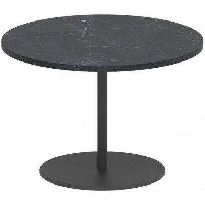 Royal Botania Odkládací stolek Butler, kulatý 40x28 cm, rám nerez anthracite, deska keramika černá – Hledejceny.cz
