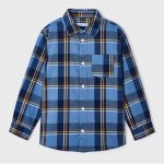 Mayoral kostkovaná košile dětská 4111-65 modrá – Zboží Dáma