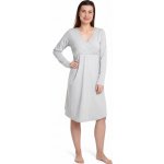 Moniel košilka/šaty kojící Dots šedá s dlouhým rukávem – Zboží Dáma