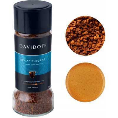 Davidoff Káva rozpustná Decaf Elegant Káva BEZ KOFEINU 100 g – Hledejceny.cz