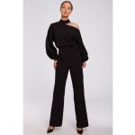 M528 Bishop sleeve jumpsuit black – Zboží Dáma