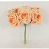 Květina Růžičky, puget 6ks, barva lososvá Květina umělá pěnová PRZ755553