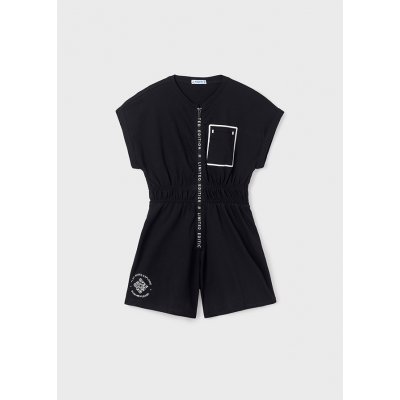 Mayoral overal s krátkým rukávem a zipem černý – Zboží Dáma
