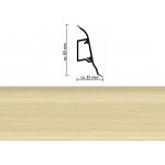 Doellken SLK 50 W131 soklová lišta jasan 2,5 m – Zboží Mobilmania