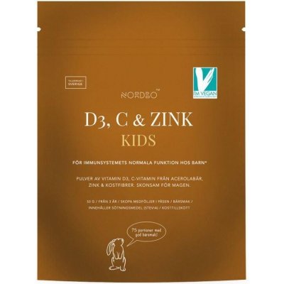 Nordbo Vitamin D3, C & Zink Kids 75 g – Zboží Mobilmania