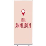 Jansen Display Set Roll-baneru Budget s vytištěným motivem, Přihlášení, červený, německy, 870 x 2080 mm – Zboží Dáma