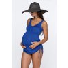 Těhotenské plavky Tankiny pro nastávající maminky Lorin Modrá