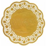 Dekorativní krajky kulaté zlaté Ø 36 cm [4 ks] (65466) – Zboží Dáma