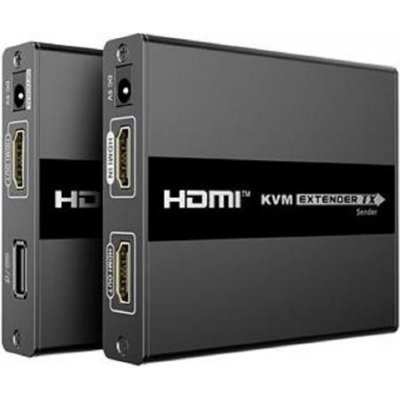 PremiumCord HDMI KVM extender s USB na 60m přes jeden kabel Cat5/6, bez zpoždění KHEXT60-4