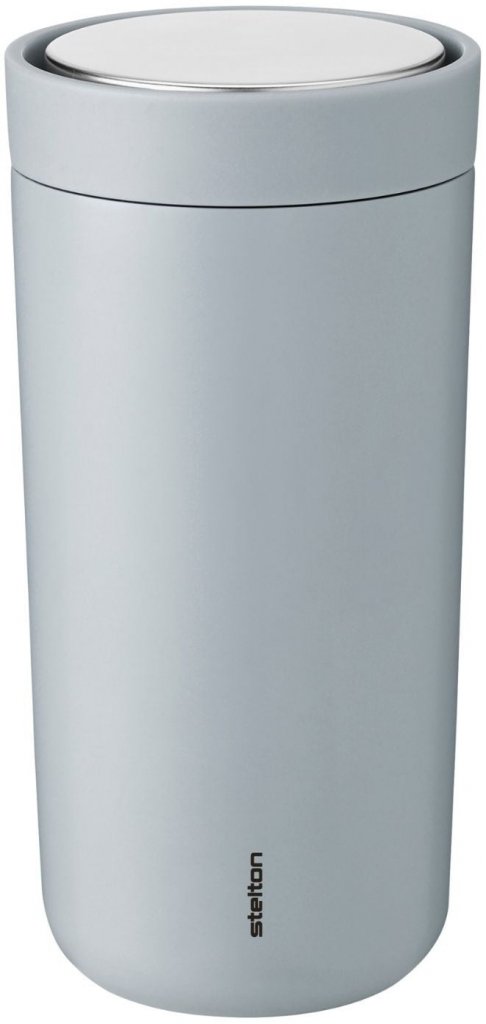 Stelton Nerezový termohrnek To Go Click Soft Cloud 200 ml modrá šedá kov plast