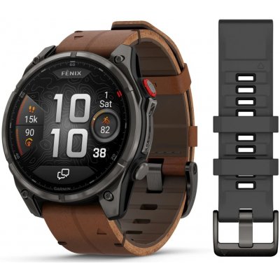 Garmin Fenix 8 PRO 47mm AMOLED Sapphire Carbon grey/Chestnut 010-03198-40 – Zboží Živě