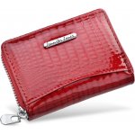 jennifer jones pouzdro na karty a vizitky přírodní lakovaná kůže červená – Zboží Živě