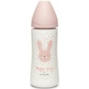 Suavinex premium láhev na kaši Hygge králík růžová 360ml