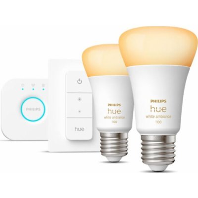 Philips Startovací sada Hue Bridge + 2 x E27 8W WA žárovka + vypínač – Hledejceny.cz