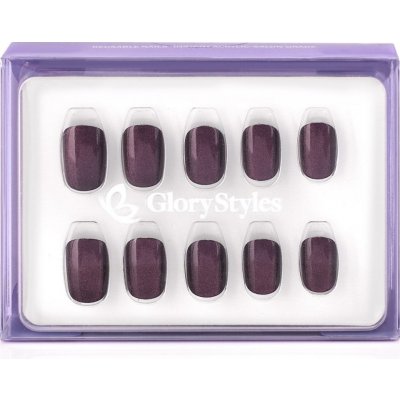 GloryStyles Nalepovací nehty purpurová 09 24 ks – Sleviste.cz