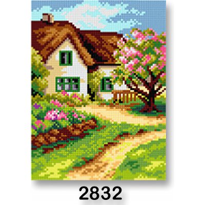 VTC Vyšívací předloha 70246 2832 chalupa zelená 18x24cm – Sleviste.cz