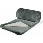 Polášek Mikroflanelová deka s beránkem Tmavě šedá 100x150 – Sleviste.cz