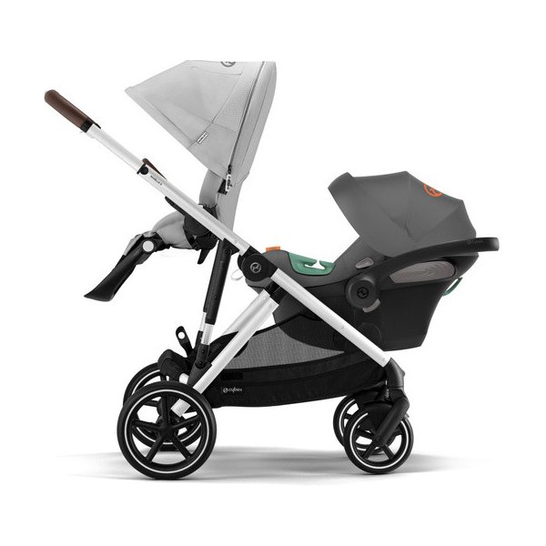 Kočárek Cybex Gazelle S Rám Stříbrný + Cybex Aton S2 i-Size Autosedačka 0-13kg Lava Grey + Adaptéry 2023